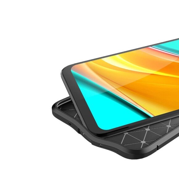 Чехол-накладка Litchi Grain для Xiaomi Redmi 9C (черный)