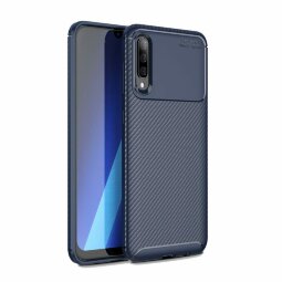 Чехол-накладка Resistant Carbon для Samsung Galaxy A50 / Galaxy A50s / Galaxy A30s (темно-синий)