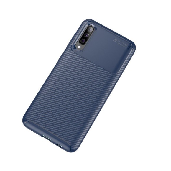 Чехол-накладка Resistant Carbon для Samsung Galaxy A50 / Galaxy A50s / Galaxy A30s (темно-синий)