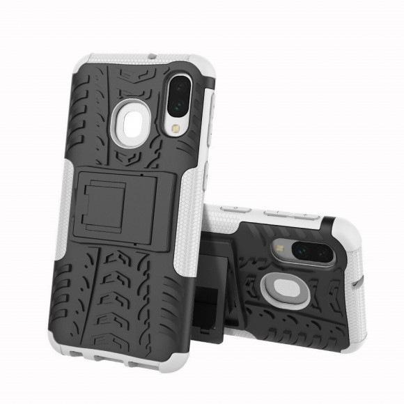Чехол Hybrid Armor для Samsung Galaxy A40 (черный + белый)