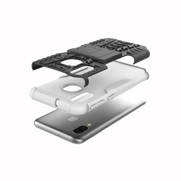 Чехол Hybrid Armor для Samsung Galaxy A40 (черный + белый)