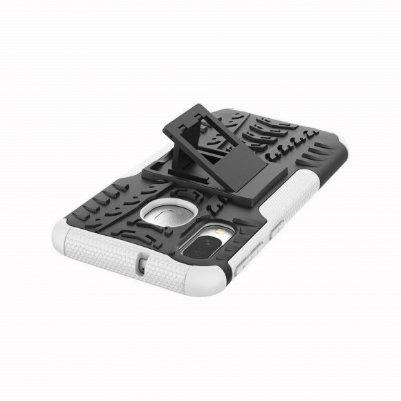 Чехол Hybrid Armor для Samsung Galaxy A40 (черный + белый)