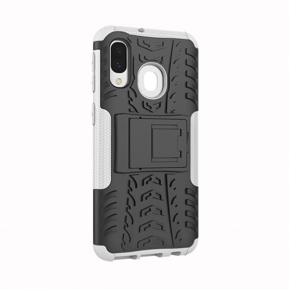 Чехол Hybrid Armor для Samsung Galaxy A40 (черный + белый)