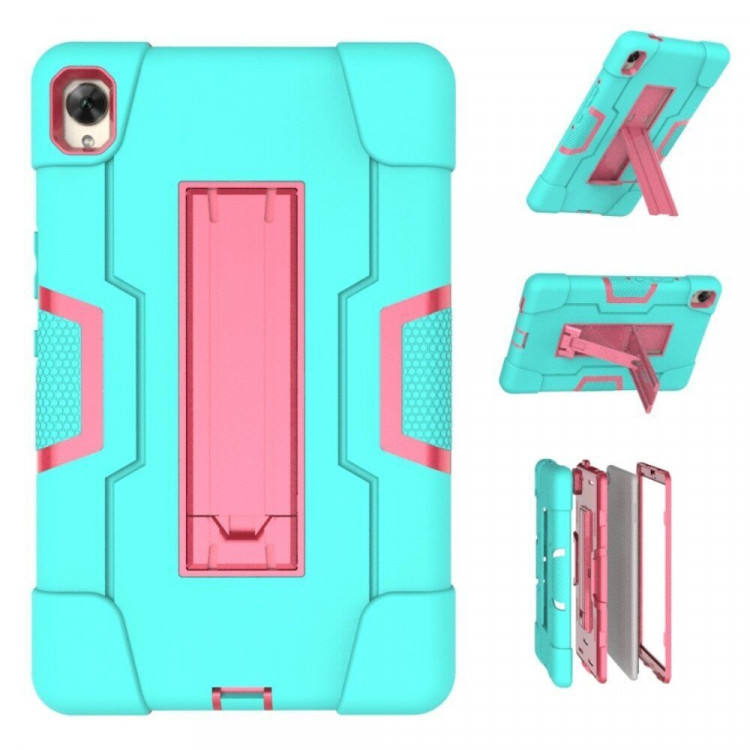 Гибридный TPU чехол для Huawei MediaPad M6 8.4 (голубой + розовый)