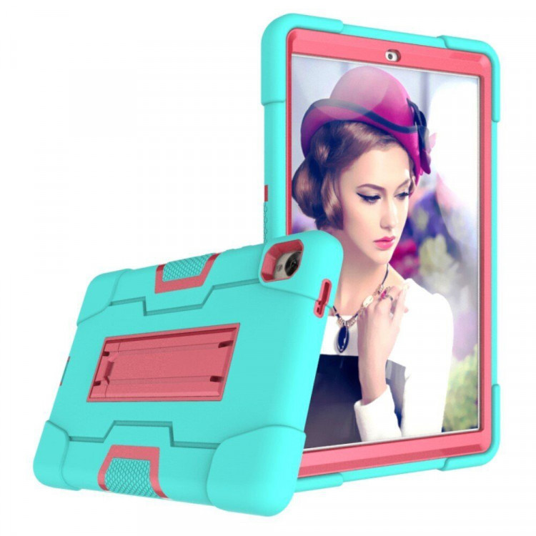 Гибридный TPU чехол для Huawei MediaPad M6 8.4 (голубой + розовый)