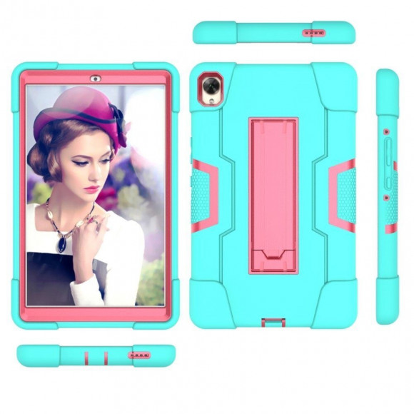 Гибридный TPU чехол для Huawei MediaPad M6 8.4 (голубой + розовый)