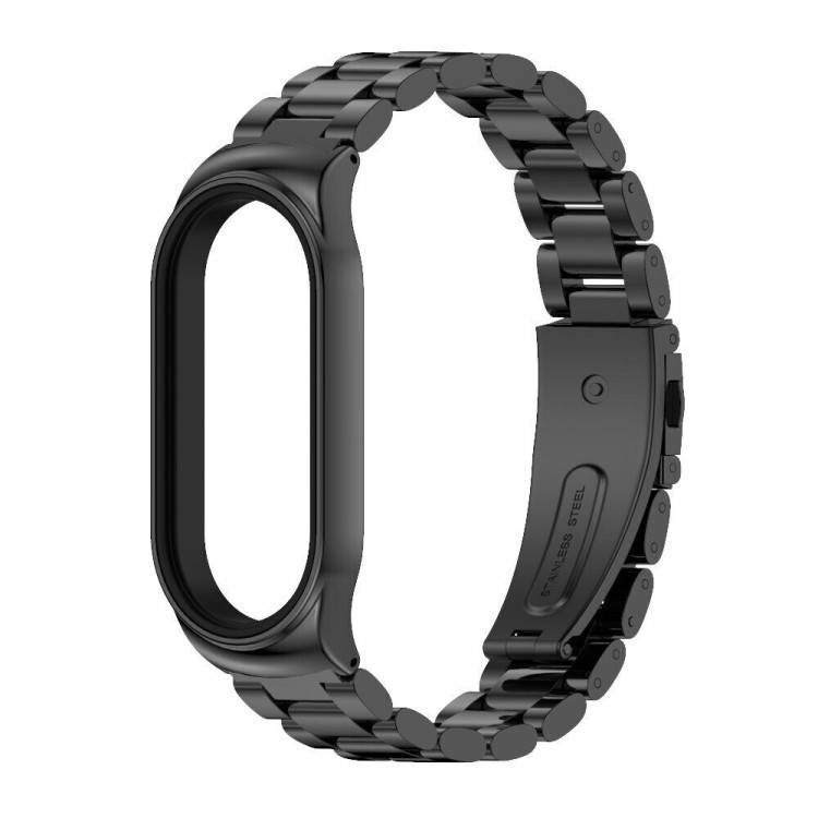 Стальной браслет для Xiaomi Smart Band 7 (черный)