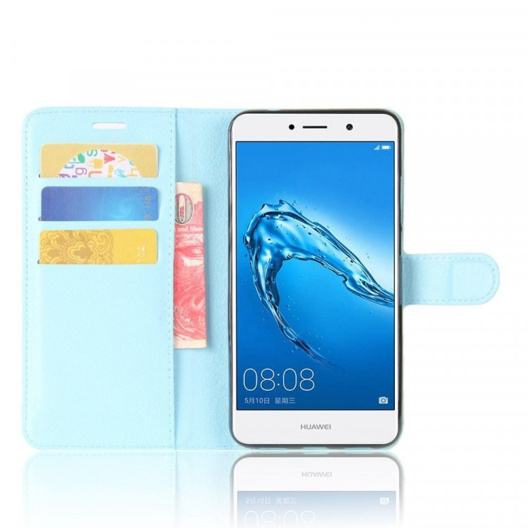 Чехол с визитницей для Huawei Enjoy 7 Plus  (голубой)