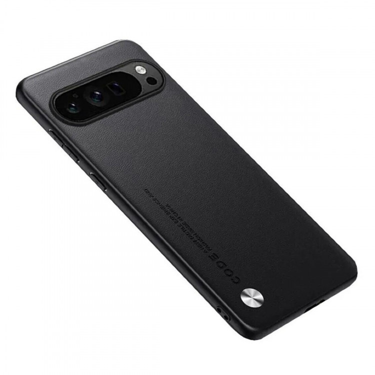 Чехол из искусственной кожи для Google Pixel 9 Pro XL (черный)