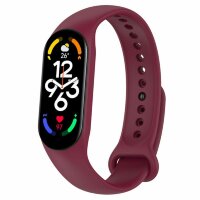 Силиконовый ремешок для Xiaomi Mi Band 7 (красное вино)