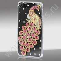 Чехол Peacock 3D Diamond для iPhone 5 (розовый)