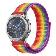 Нейлоновый ремешок для Samsung Galaxy Watch 20мм (красный + радужный) Нейлоновый ремешок для Samsung Galaxy Watch 20мм (красный + радужный)