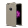 Чехол накладка Litchi Grain для iPhone 6 / 6S (серый)