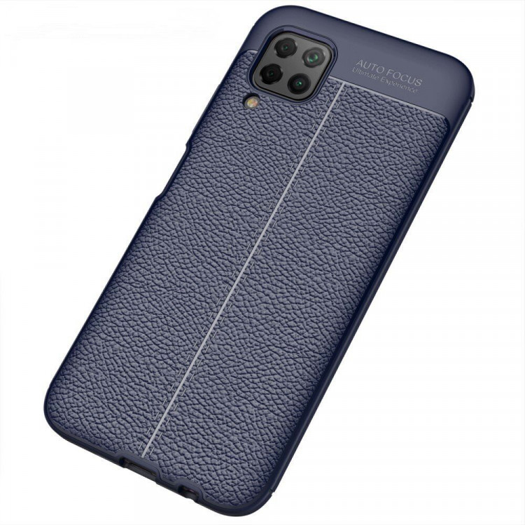 Чехол-накладка Litchi Grain для Huawei nova 6 SE / Huawei P40 lite (темно-синий)