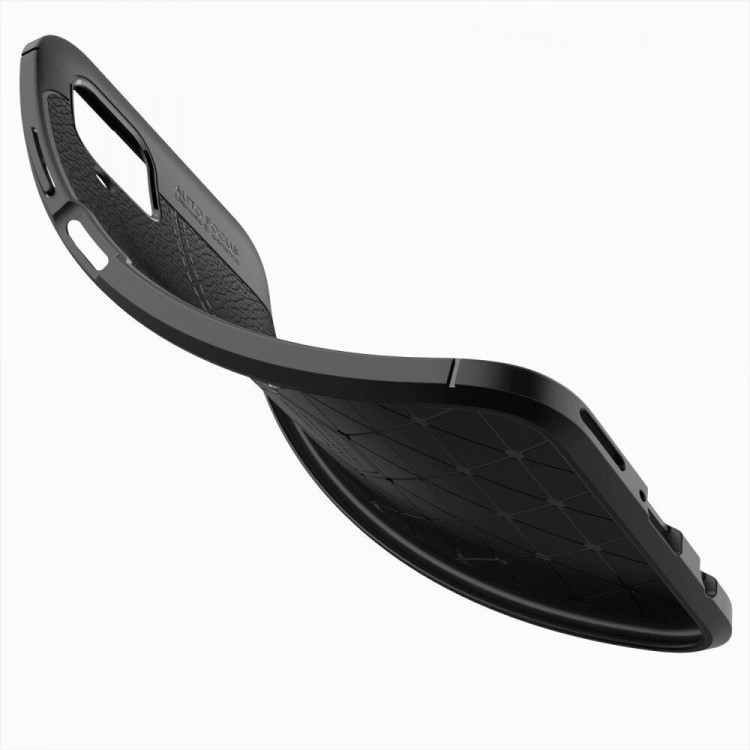 Чехол-накладка Litchi Grain для Huawei nova 6 SE / Huawei P40 lite (темно-синий)