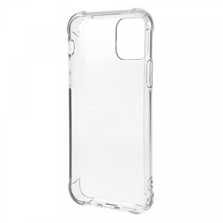 Силиконовый чехол с усиленными бортиками для iPhone 11 (прозрачный)