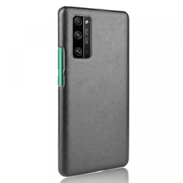 Кожаная накладка-чехол для Honor 30 Pro / Honor 30 Pro+ (Plus) (черный)