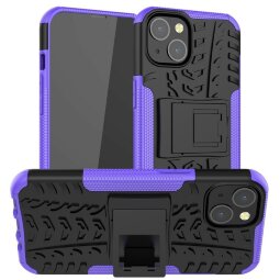 Чехол Hybrid Armor для iPhone 13 (черный + фиолетовый)