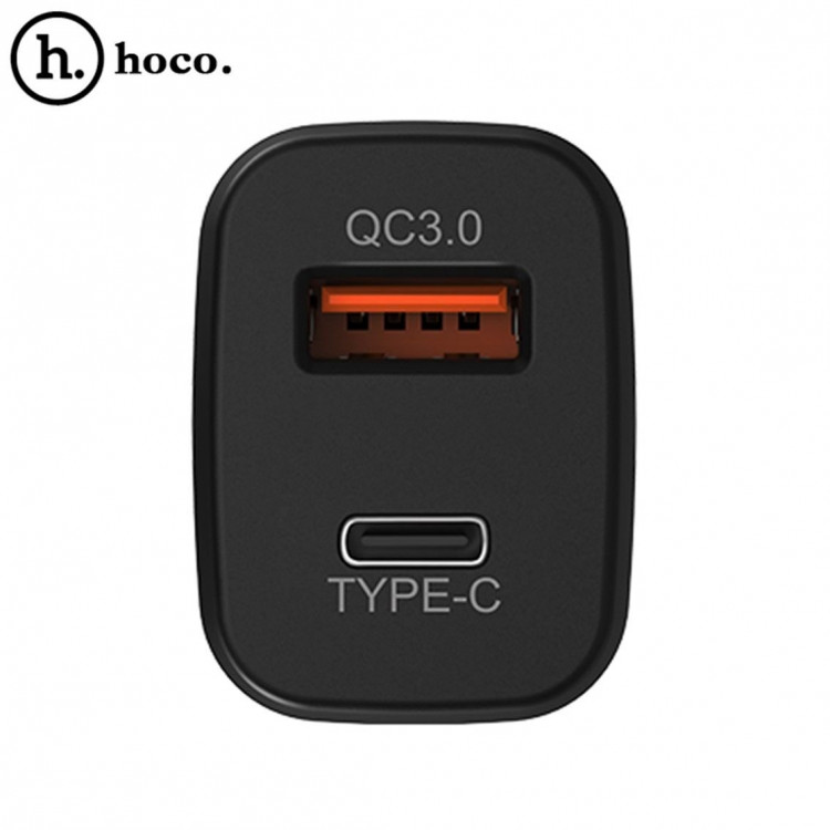 Автомобильное зарядное устройство Quick Charge HOCO Z15 Kuso (USB QC3.0 + Type-C)
