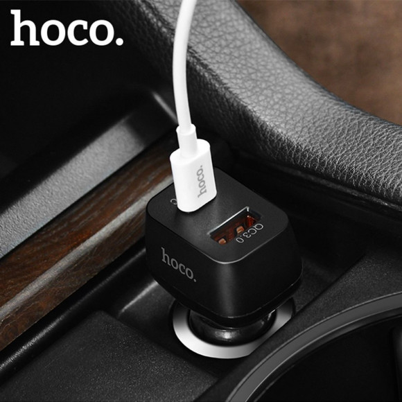 Автомобильное зарядное устройство Quick Charge HOCO Z15 Kuso (USB QC3.0 + Type-C) Автомобильное зарядное устройство Quick Charge HOCO Z15 Kuso (USB QC3.0 + Type-C)