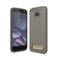 Чехол-накладка Carbon Fibre для Motorola Moto Z2 (серый)