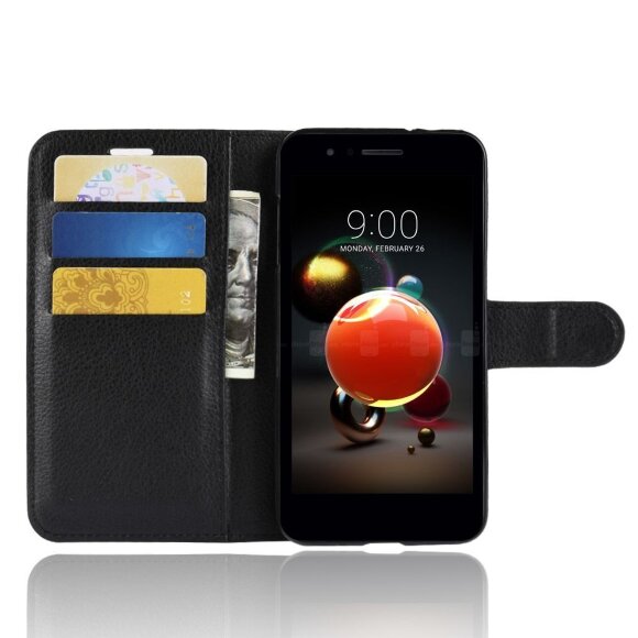 Чехол с визитницей для LG K8 (2018) / K9 (черный)