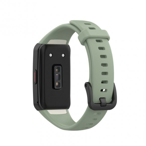 Силиконовый ремешок для Huawei Band 6 / Honor Band 6 (серо-зеленый) Силиконовый ремешок для Huawei Band 6 / Honor Band 6 (серо-зеленый)