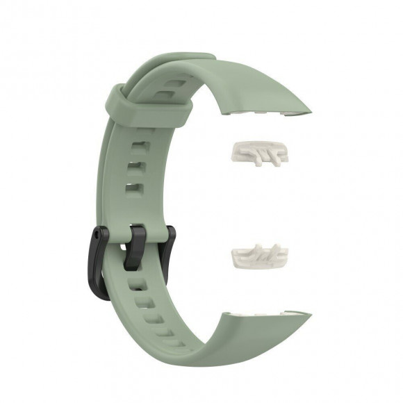 Силиконовый ремешок для Huawei Band 6 / Honor Band 6 (серо-зеленый) Силиконовый ремешок для Huawei Band 6 / Honor Band 6 (серо-зеленый)