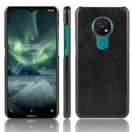 Кожаная накладка-чехол для Nokia 7.2 / Nokia 6.2 (черный) Кожаная накладка-чехол для Nokia 7.2 / Nokia 6.2 (черный)