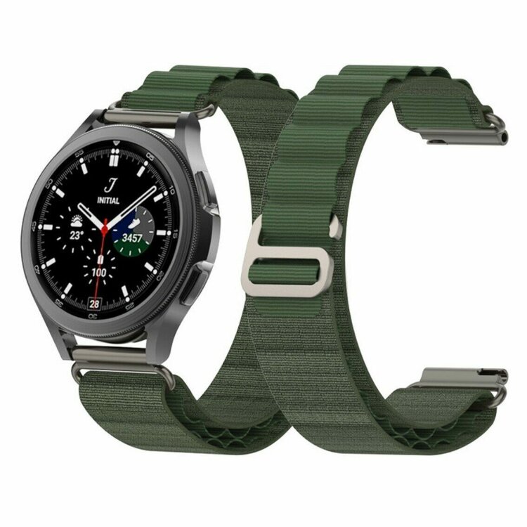 Ремешок Альпийская петля для часов 20мм (темно-зеленый)