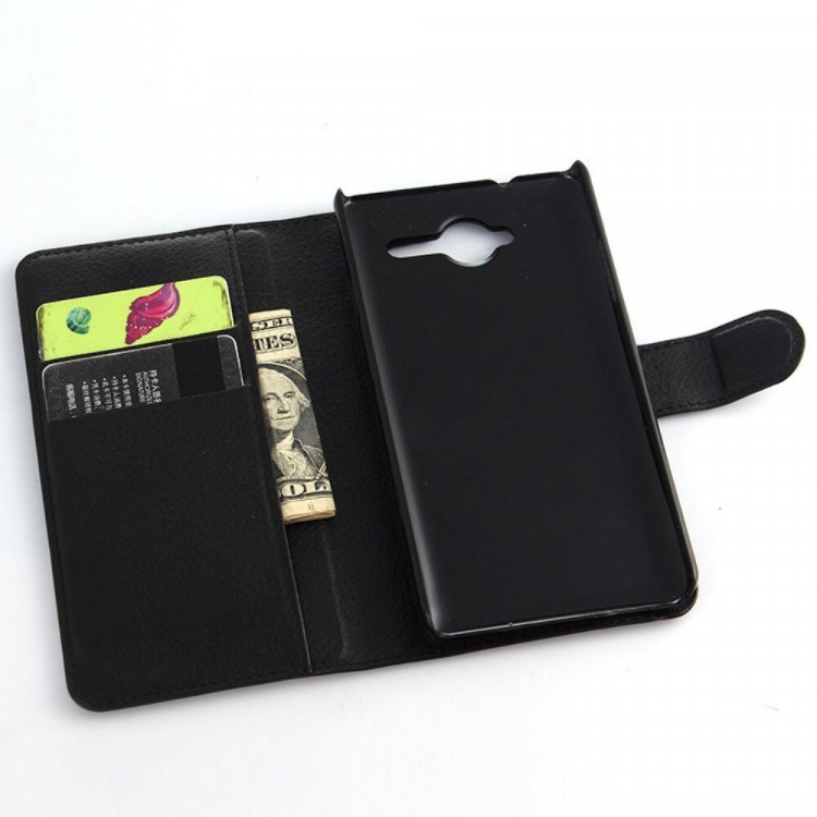 Чехол с визитницей для ZTE Blade L3 (черный)
