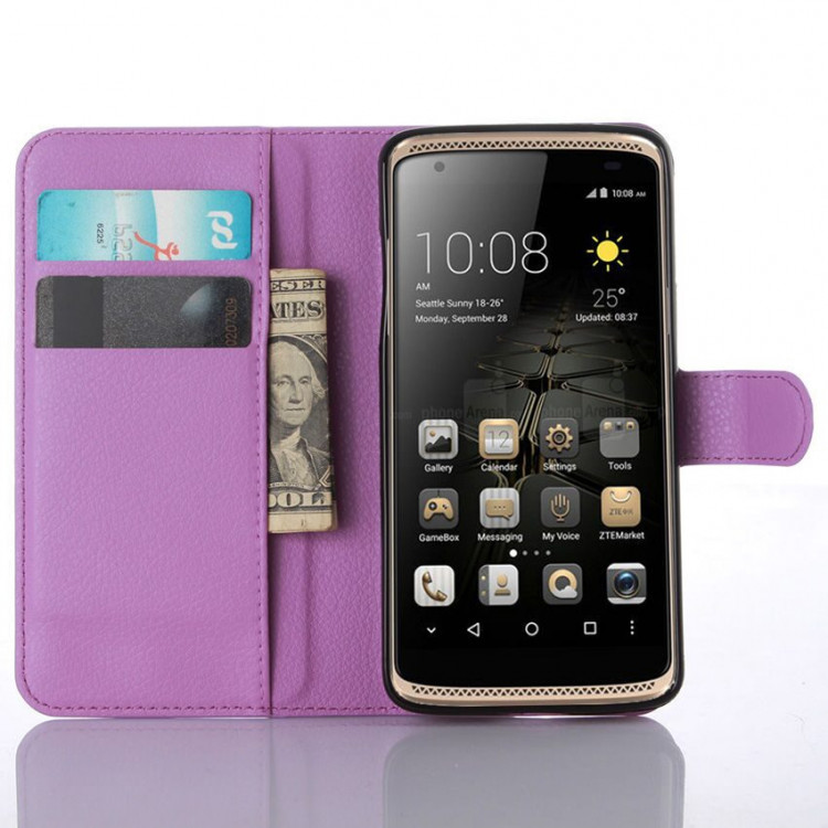 Чехол с визитницей для ZTE Axon mini (фиолетовый)