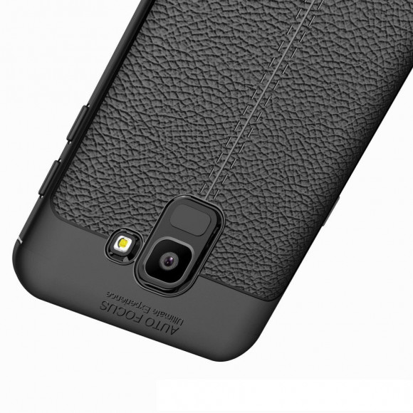 Чехол-накладка Litchi Grain для Samsung Galaxy J6 (2018) (черный) Чехол-накладка Litchi Grain для Samsung Galaxy J6 (2018) (черный)