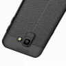 Чехол-накладка Litchi Grain для Samsung Galaxy J6 (2018) (черный)