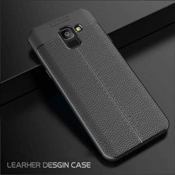 Чехол-накладка Litchi Grain для Samsung Galaxy J6 (2018) (черный) Чехол-накладка Litchi Grain для Samsung Galaxy J6 (2018) (черный)