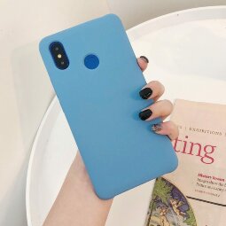 Силиконовый чехол Mobile Shell для Xiaomi Mi Max 3 (голубой)