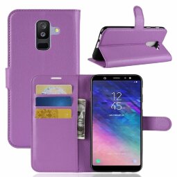 Чехол с визитницей для Samsung Galaxy A6+ (Plus) (фиолетовый)