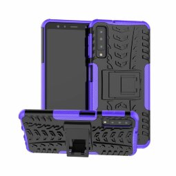 Чехол Hybrid Armor для Samsung Galaxy A7 (2018) (черный + фиолетовый)
