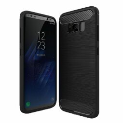 Чехол-накладка Carbon Fibre для Samsung Galaxy S8 (черный)