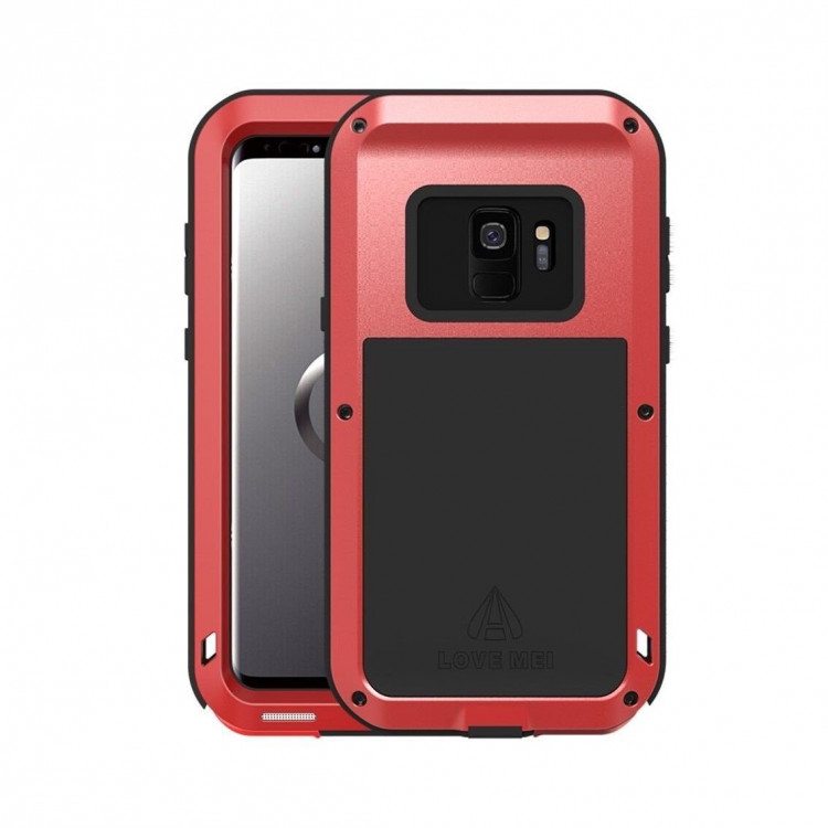 Гибридный чехол LOVE MEI для Samsung Galaxy S9 (красный)