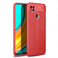Чехол-накладка Litchi Grain для Xiaomi Redmi 9C (красный) Чехол-накладка Litchi Grain для Xiaomi Redmi 9C (красный)