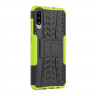 Чехол Hybrid Armor для Samsung Galaxy A70 (черный + зеленый)