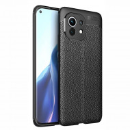 Чехол-накладка Litchi Grain для Xiaomi Mi 11 (черный)