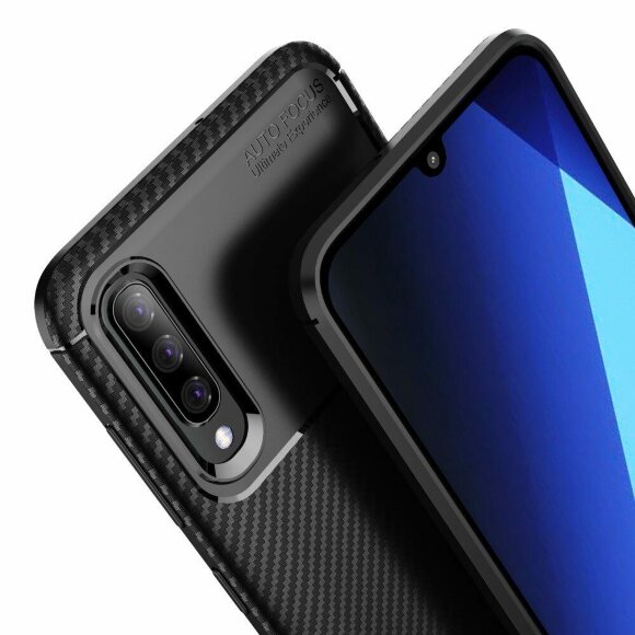 Чехол-накладка Resistant Carbon для Samsung Galaxy A50 / Galaxy A50s / Galaxy A30s (коричневый)