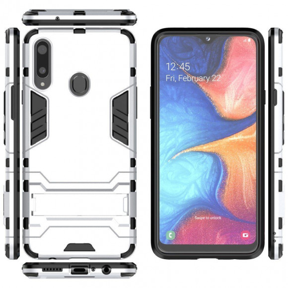 Чехол Duty Armor для Samsung Galaxy A20s (серебряный) Чехол Duty Armor для Samsung Galaxy A20s (серебряный)
