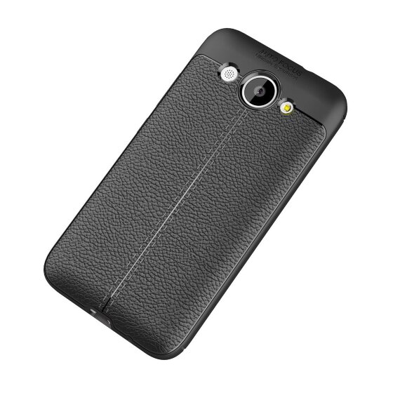 Чехол-накладка Litchi Grain для Huawei Y3 2017 (черный)