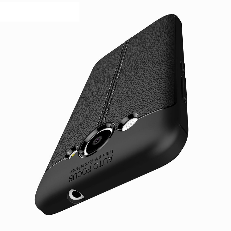 Чехол-накладка Litchi Grain для Huawei Y3 2017 (черный)