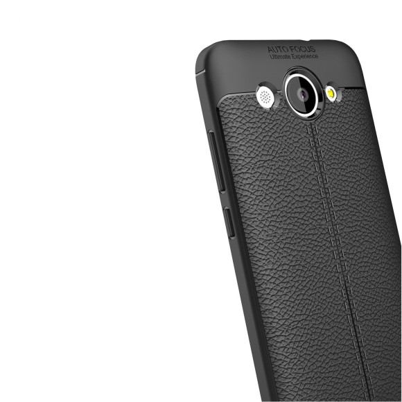 Чехол-накладка Litchi Grain для Huawei Y3 2017 (черный)