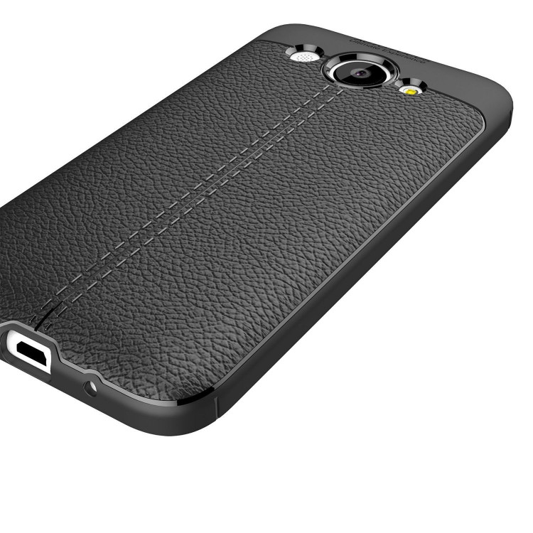 Чехол-накладка Litchi Grain для Huawei Y3 2017 (черный)