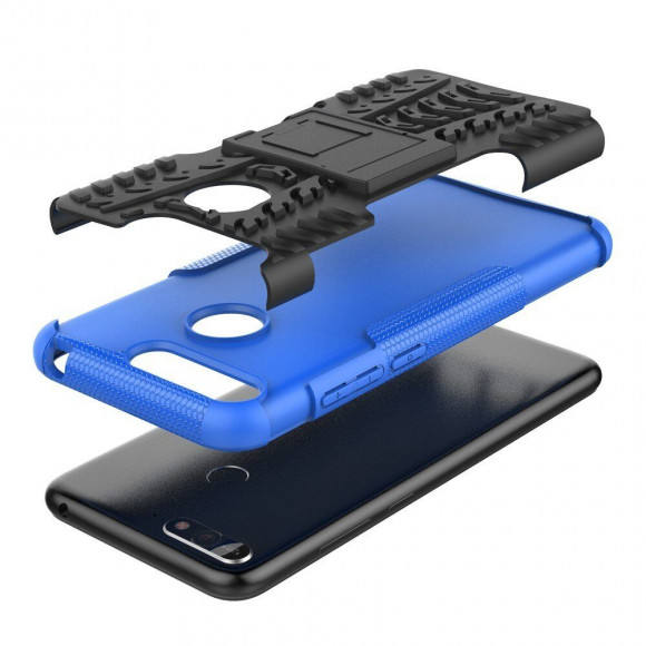Чехол Hybrid Armor для Huawei Y6 Prime (2018) / Honor 7A / Honor 7C (AUM-L41) / Honor 7A Pro (AUM-L29) (черный + голубой) Чехол Hybrid Armor для Huawei Y6 Prime (2018) / Honor 7A / Honor 7C (AUM-L41) / Honor 7A Pro (AUM-L29) (черный + голубой)